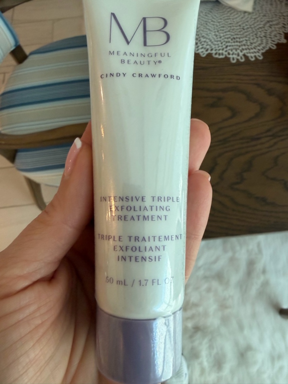 Meaningful Beauty White and Lavender Exfoliating Treatment Tube